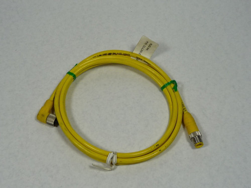 Lumberg RST5-RKWT5-635/2M Cordset Straight Male - R/A Female 5P Yellow USED
