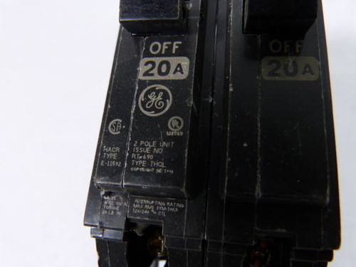 General Electric THQL2120 Circuit Breaker 20Amp 2Pole USED