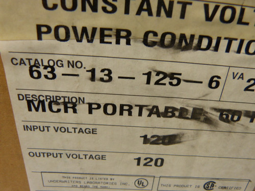 Sola 63131256/PWS104 Constant Voltage Conditioner 250Va 60Hz ! NEW !