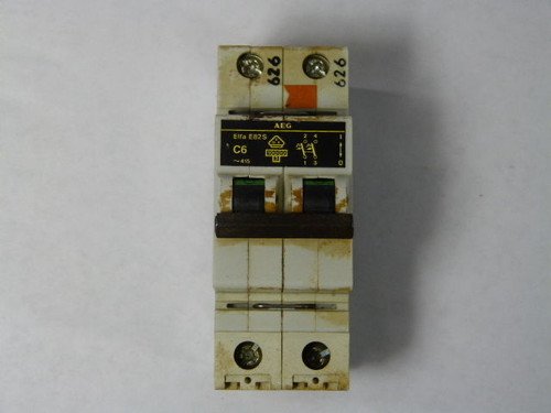 AEG E82S-C6 ME82S-C6 ELFA Mini Circuit Breaker 6A 2Pole 10kA USED