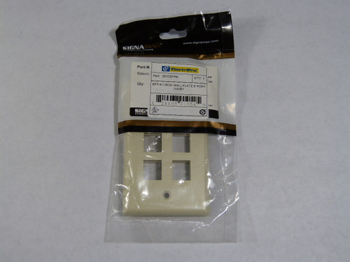 ElectriPro EPOSFP6I Wall Plate 6-Port Ivory NWB