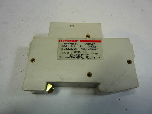 Entrelec GMU-4U Circuit Breaker 4 Amp USED