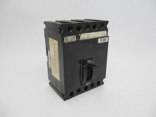 Square D FAL-34020 Circuit Breaker 20A 480VAC 3-Pole USED