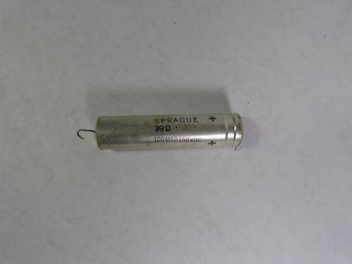 Sprague 39D Capacitor 100mfd 150VDC USED