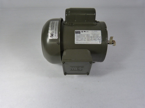 WEG 1/3HP 1750RPM 115/208-230V B56C TEFC 1Ph 5.60/2.70-2.80A 60Hz USED