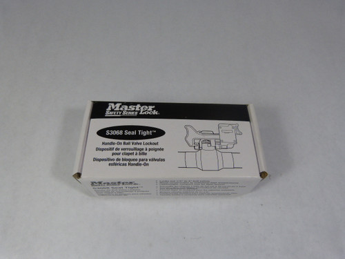 Masterlock S3068 Seal Tight Handle-On Ball Valve Lockout Device ! NEW !