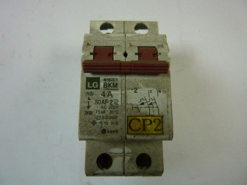 LG BKM Circuit Breaker 4 Amp 220V USED