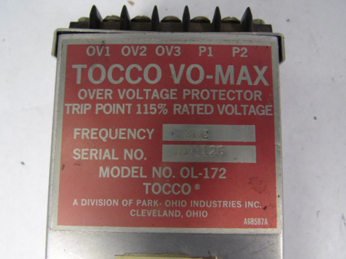 Tocco Ammax OL-172 Over Voltage Protector FQ 3KC USED
