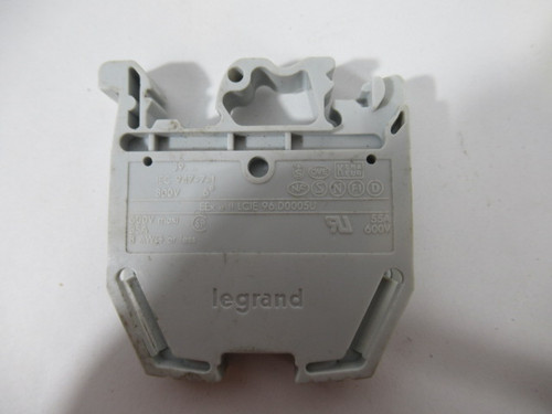 Legrand 390-62 Terminal Block 600/800V 35A Lot of 20 GREY USED