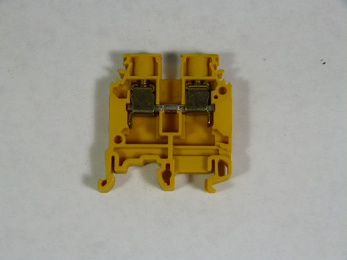 Entrelec M4/8 Rail Mount Terminal Block - Yellow USED