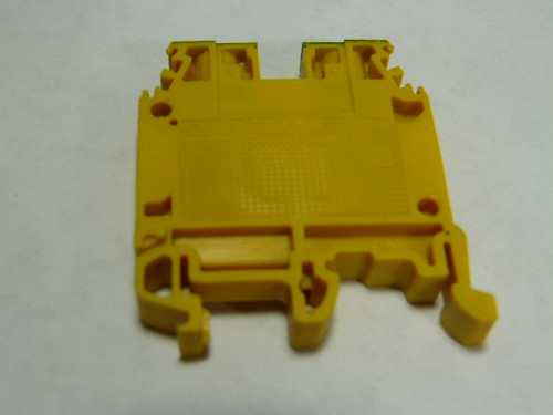 Entrelec M4/8 Rail Mount Terminal Block - Yellow USED