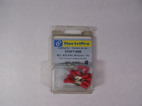Electripro EPOFT18R8 Fork Terminal 22-18 AWG Box of 15 ! NEW !