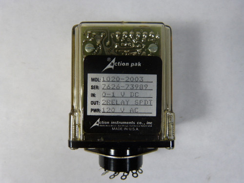 Action Pak 1020-2003 Relay 0-1VDC 120VAC ! NEW !