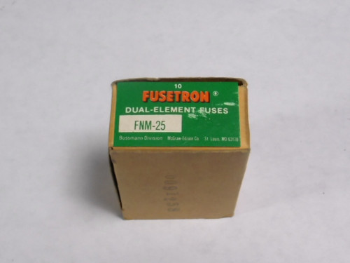 Fusetron FNM-25 Dual Element Fuse 25A 32V Lot of 10 ! NEW !