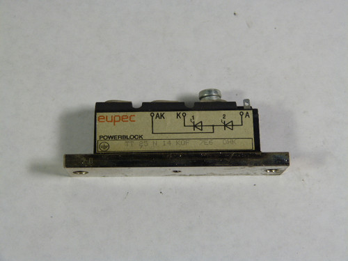 Eupec TT25N14KOF Thyristor Dual SCR Module *Missing Screws* USED