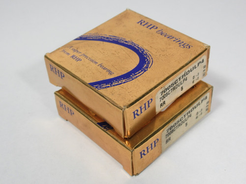 RHP 7005CTRDULP4 Super Precision Angular Contact Bearing Set 25x47x24mm NEW