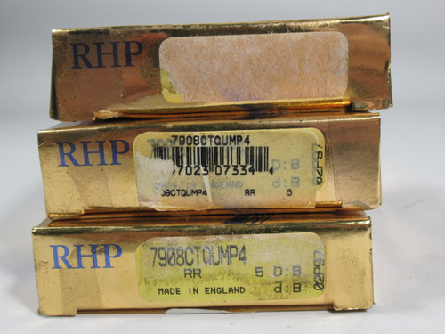 RHP 7908CT3UMP4 Super Precision Angular Contact Bearing Set 40x62x36mm NOP