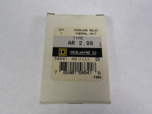 Square D AR2.98 Thermal Overload Relay Heater Element ! NEW !