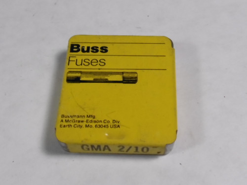 Bussmann GMA-2/10 Fast Acting Fuse 2/10A 250V 5-Pack *Cracked Case* ! NEW !