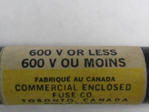 Cefcon CRS-20 Dual Element Time Delay Fuse 20A 600V USED