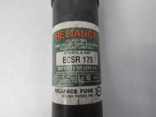 Reliance ECSR-175 Time Delay Dual Element Fuse 175A 600V USED