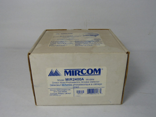 Mircom MIR2400A MIR-2400A Photoelectric Smoke Detector 2-Wire 24VDC ! NEW !