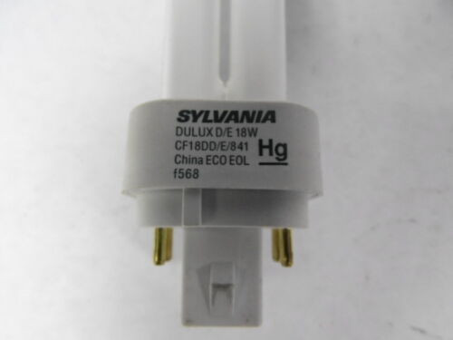 Sylvania CF18DD/E/841 Fluorescent Bulb 18 Watt 4 Pin Double Tube USED