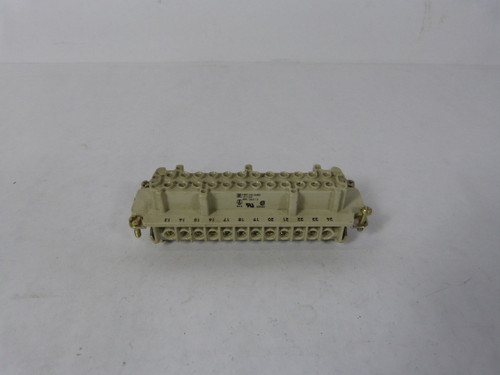 Weidmuller HDC-HE-24BS Connector Insert Female 16Amp 24Pole 500V Size 8 USED