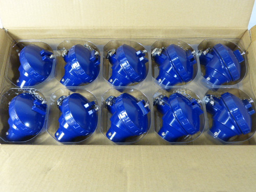 Wika RAL5022 Thermocouple Connection Head Enclosure Box of 10pcs. Blue ! NEW !