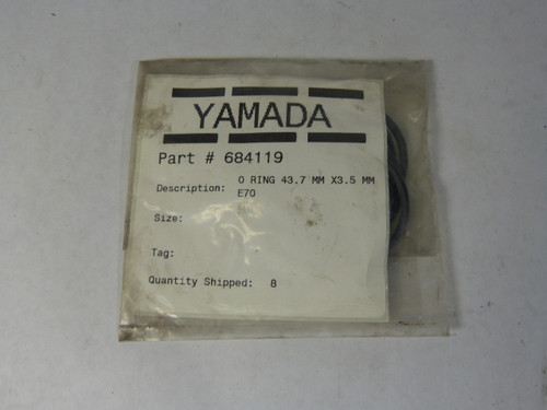 Yamada 684119 O-Ring 43.7mmX3.5mm E70 Pack of 8pcs. ! NWB !