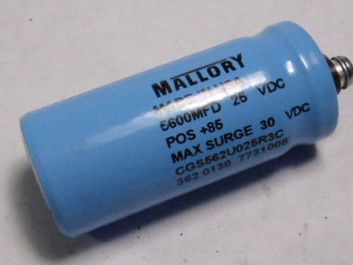 Mallory CGS562U025R3C Capacitor 5600MFD 28VDC ! NOP !