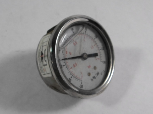 Generic 30-30 Liquid Filled Pressure Gauge -1-2 Bar -30-30 inHg/psi USED