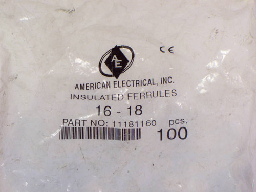 AMERICAN ELECTRICAL 11181160 Insulated Ferrules ! NEW !