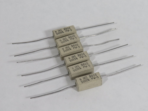 IRC PW-5 Resistor 51ohm 5 Percent Tolerance Lot of 6 USED