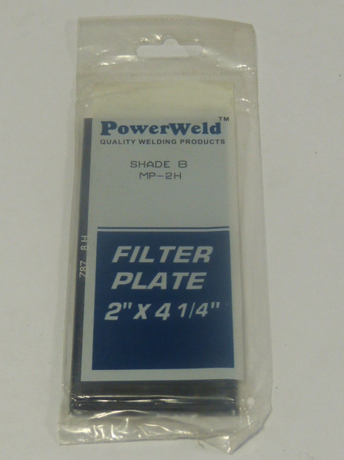 Powerweld MP-2H Polycarbonate Cover Plate 2x4-1/4 Inch Shade 8 NWB