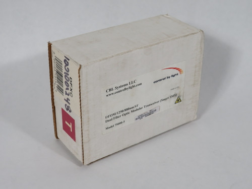 CBL Systems 75000-5 DFXC Dual Fiber Optic Modular Transceiver NEW