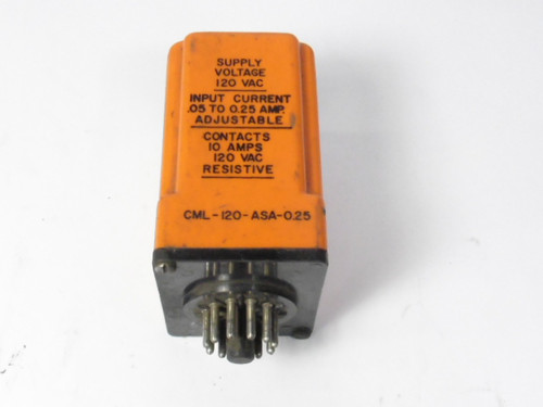 Diversified Electronics  CML-120-ASA-0.25 Current Monitor 120 Vac .05 to 0.25 Amp USED