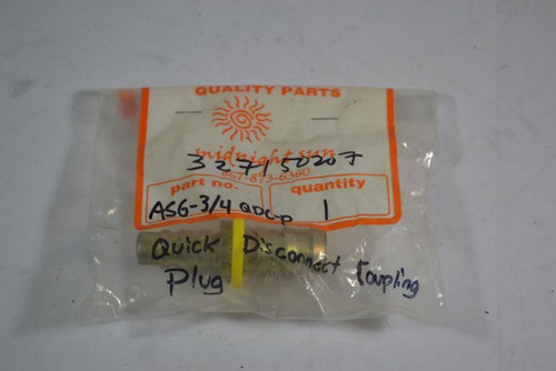 Asgco ASG-3/4-QDC-P Quick Disconnect Coupling Plug 3/4" ! NOP !