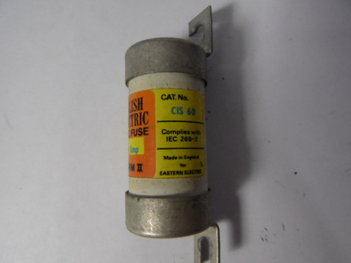 English Electric CIS-60 Open Hole Bolt-On Fuse 60A 600V USED