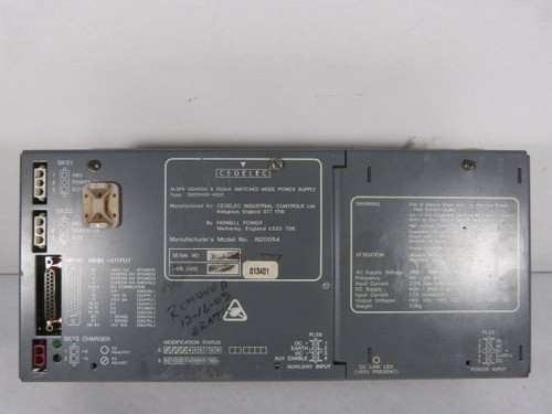 Cegelec N20054 Multi-Output Switching Mode Power Supply ! AS IS !