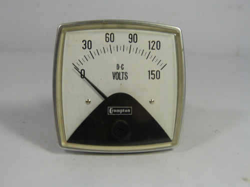 Crompton 016-1VA-PZPZ Panel Meter D.C VoltMeters 0-150V USED