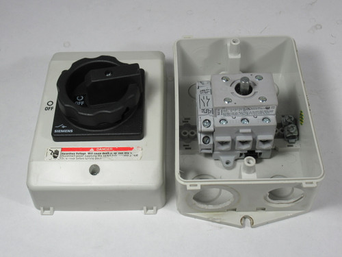 Siemens 3LD2164-1GP51-0US2 Enclosed Disconnect Switch 25A 9.5kW 3P C/W Aux USED