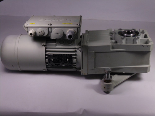 Lenze 0.68kW 1.705RPM 480V 3Ph 2.40A 60Hz C/W Gear Box 49.133:1 Ratio USED