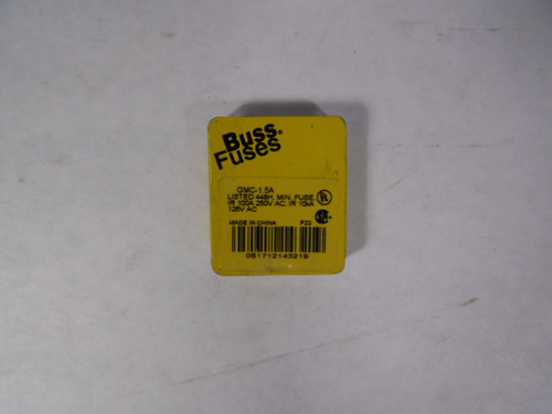Bussmann GMC-1-5A Fast Acting Fuse 1.5A 250V Lot of 5 ! NEW !