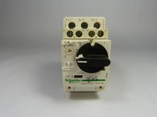 Schneider GV2-P10 Starter 4-6.3 AMp 3 Pole 600 Vac USED