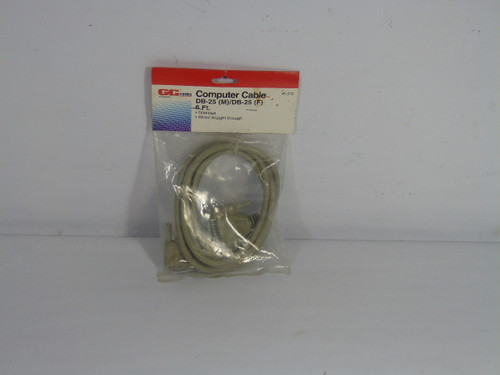 GC Electronics 45-379 Computer Cable DB-25 Male DB-25 Female 25-28AWG 6FT NWB