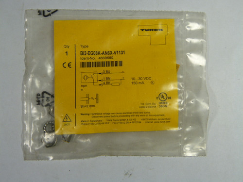 Turck BI2-EG08K-AN6X-V1131 Proximity Sensor valve Position Sensors ! NWB !