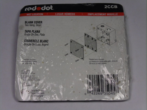 Red Dot 2CCB Blank Cover Plate 2 Gang ! NWB !