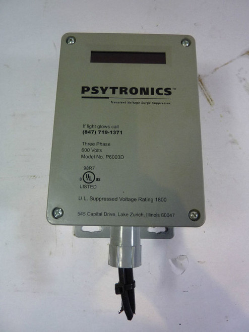 Psytronics P6003D Surge Suppressor 3PH 600V USED