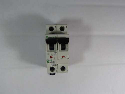 Moeller FAZ-C8/2 Miniature Breaker 2-Pole 8 Amp USED